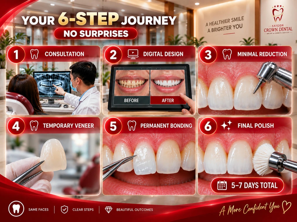 porcelain veneers procedure steps