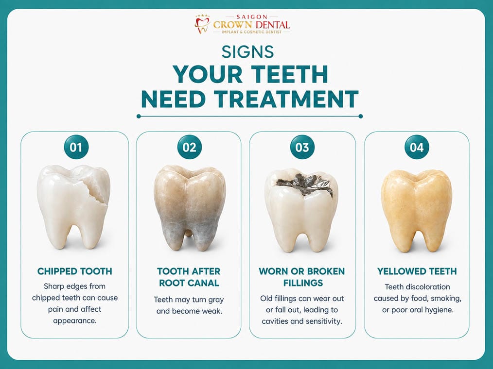 Tổng hợp các tình trạng răng