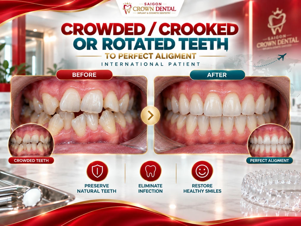 Crowded and Rotated Teeth Invisalign Treatment Before & After