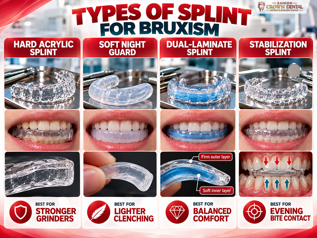 Types of splint for bruxism